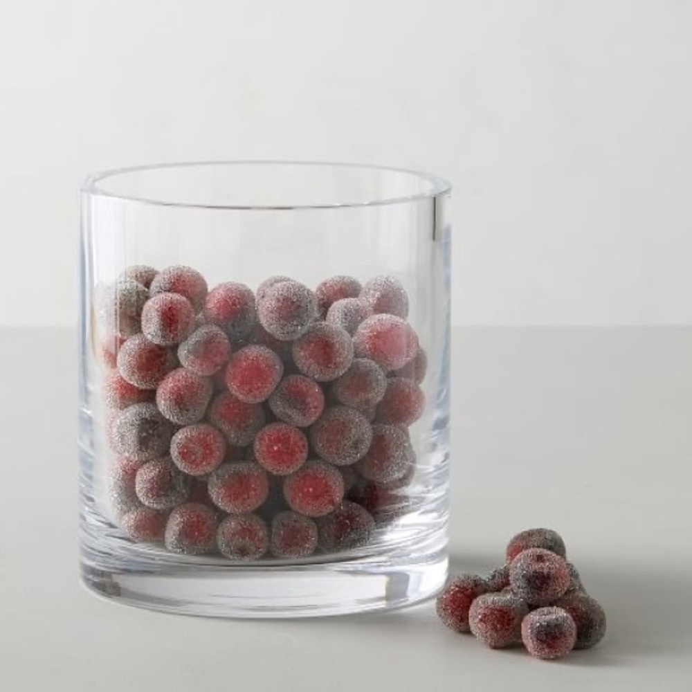Pottery Barn Faux Sugared Cranberry Vase Filler